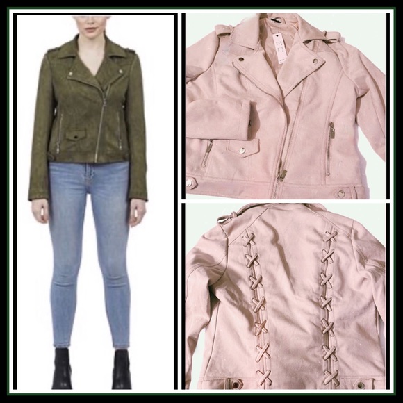 Love Token Jackets & Blazers - NEW LOVE TOKEN “RUBY” MOTO “Suede” JACKET L
